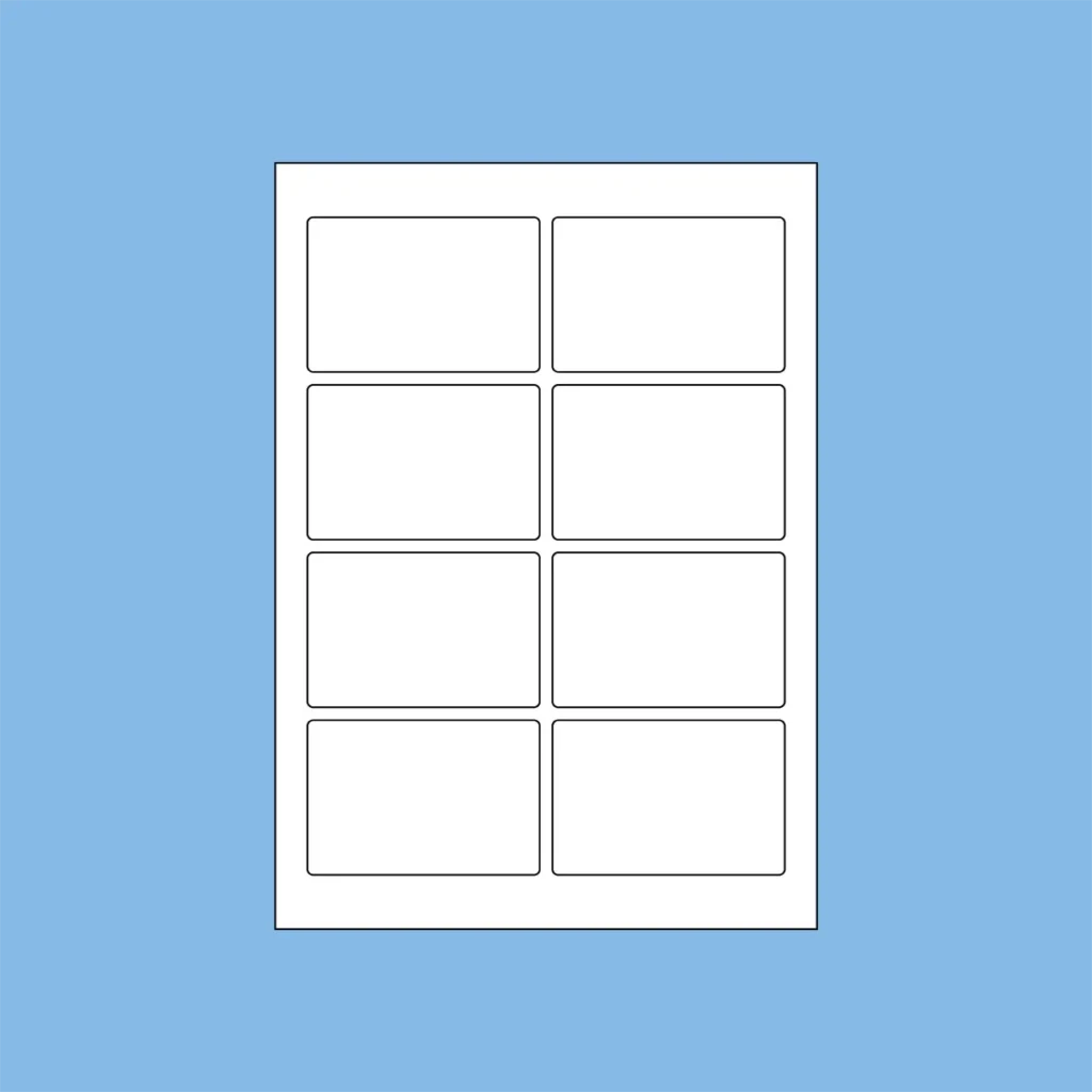 Sheet of large eco friendly labels