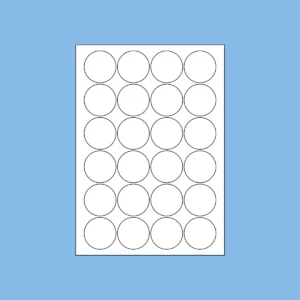 Sheet of round eco friendly labels