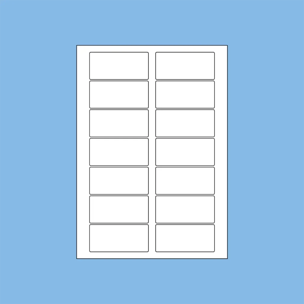 Sheet of standard eco friendly labels