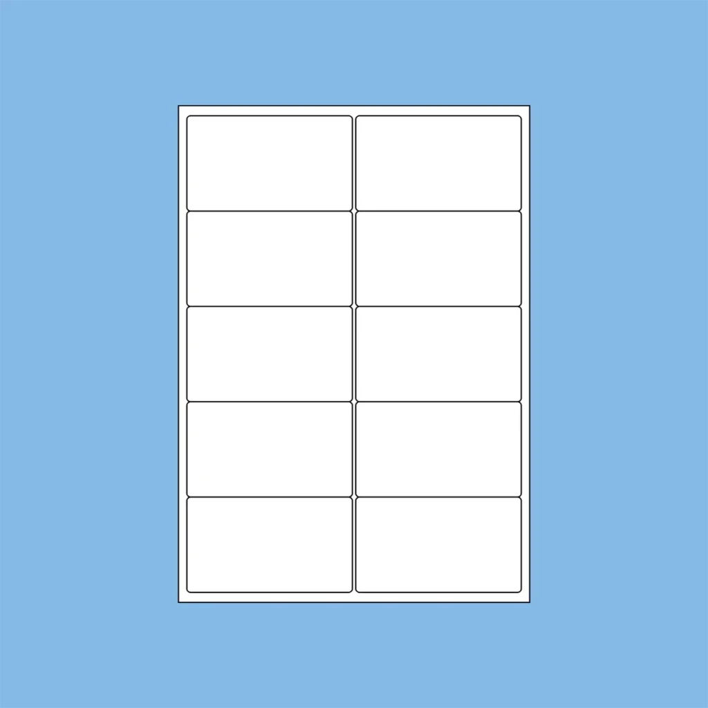 Sheet of extra large eco friendly labels