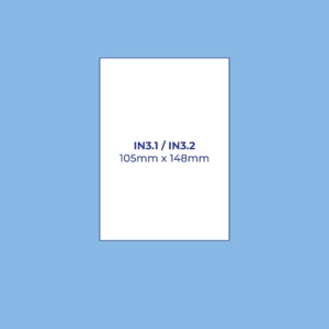 A6 perforated badge inserts