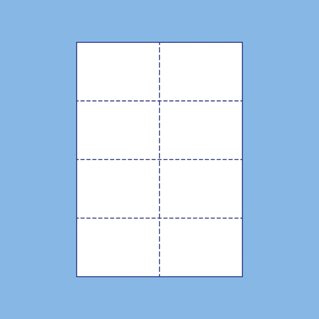 A7 perforated badge insert sheet