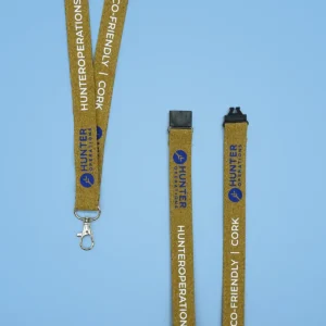 Branded cork lanyard