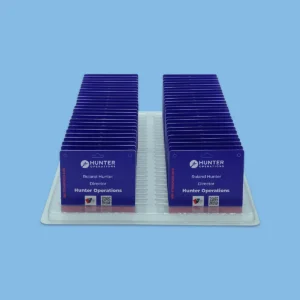 Eco badges displayed in sorting tray