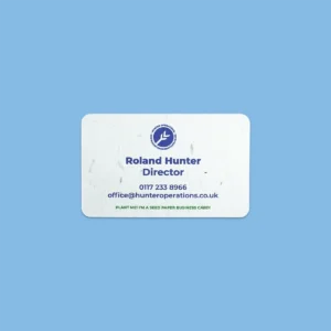 Seed paper business cards - sustainable business cards - plant after use.