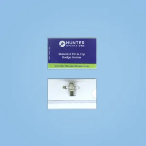 Pin and clip event badge holder