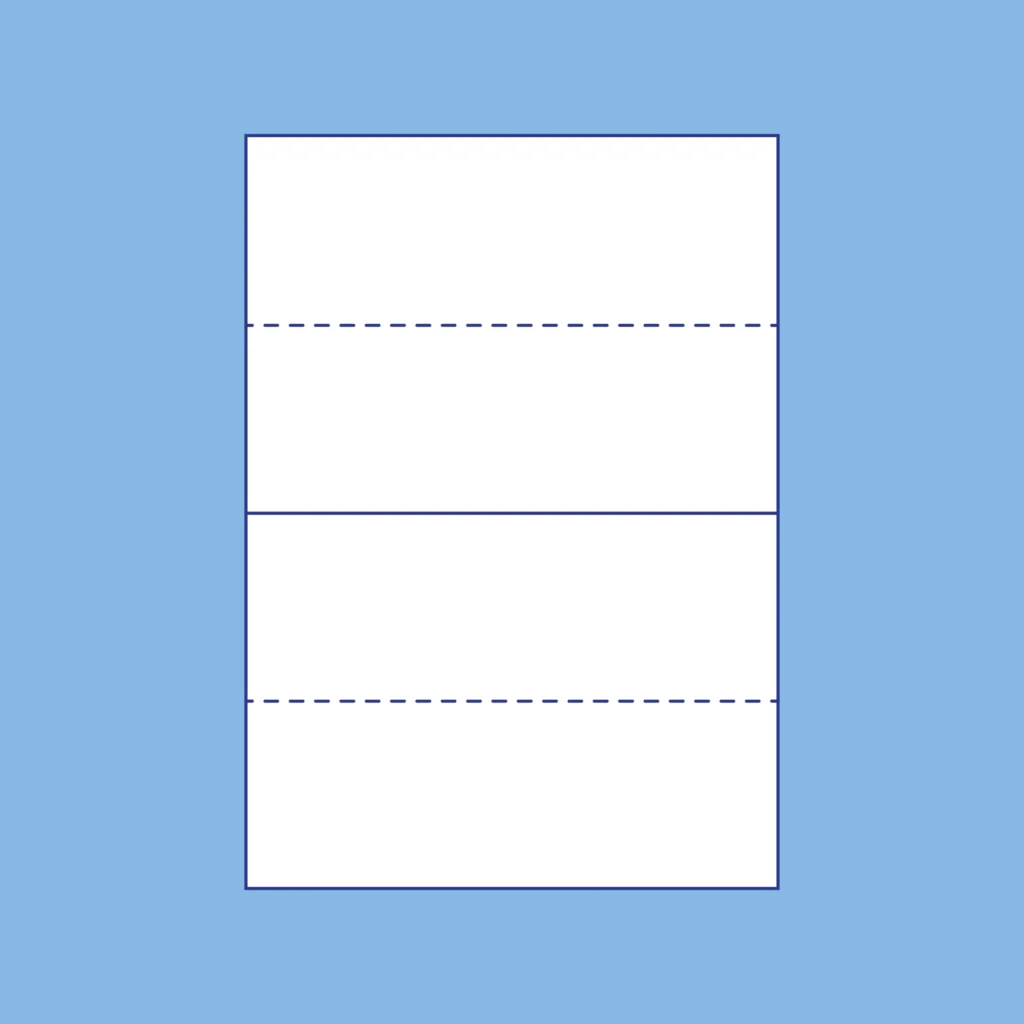 Large place card perforated sheet