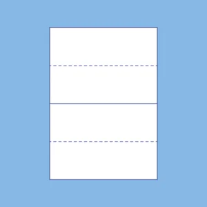 Large place card perforated sheet