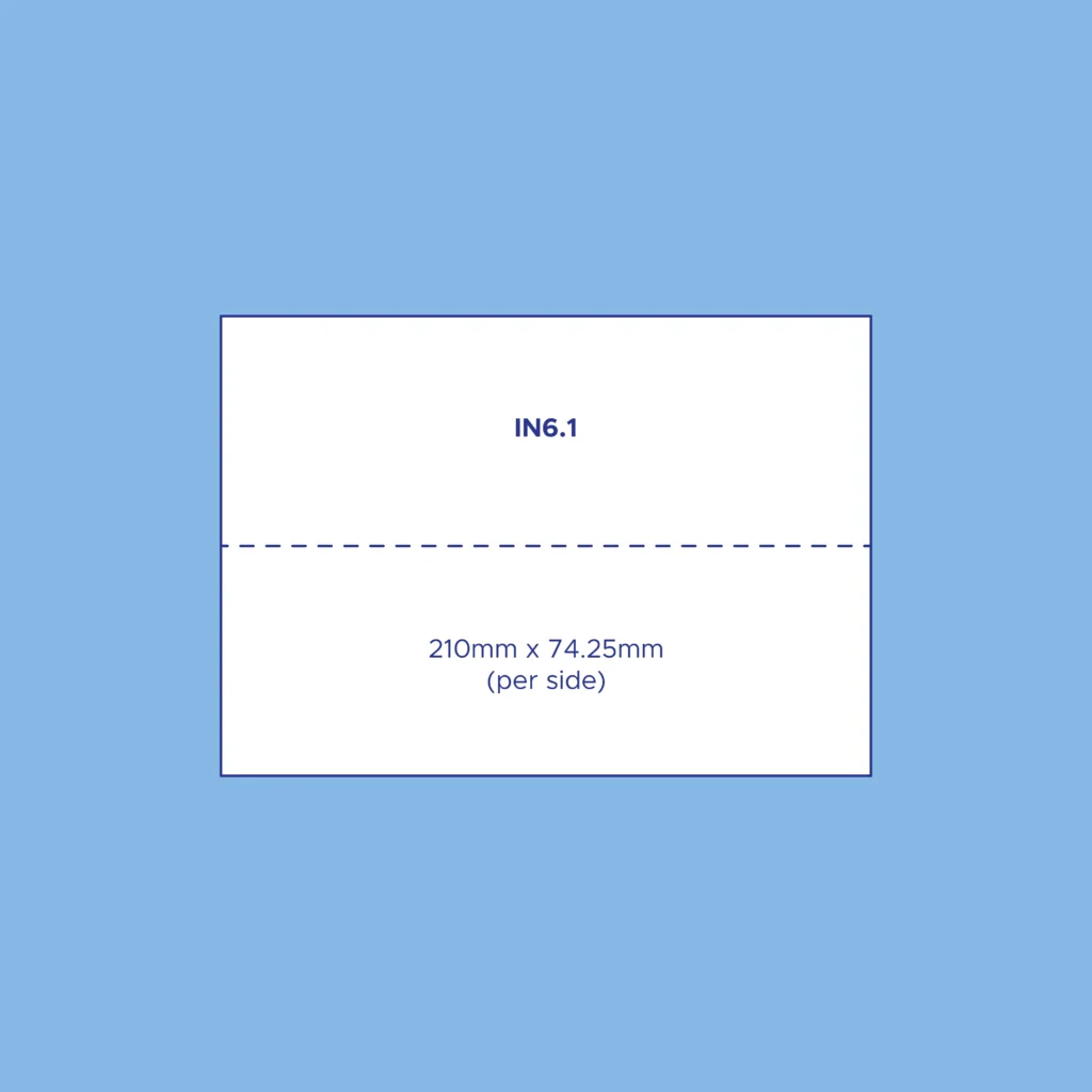 Large place card perforated sheet