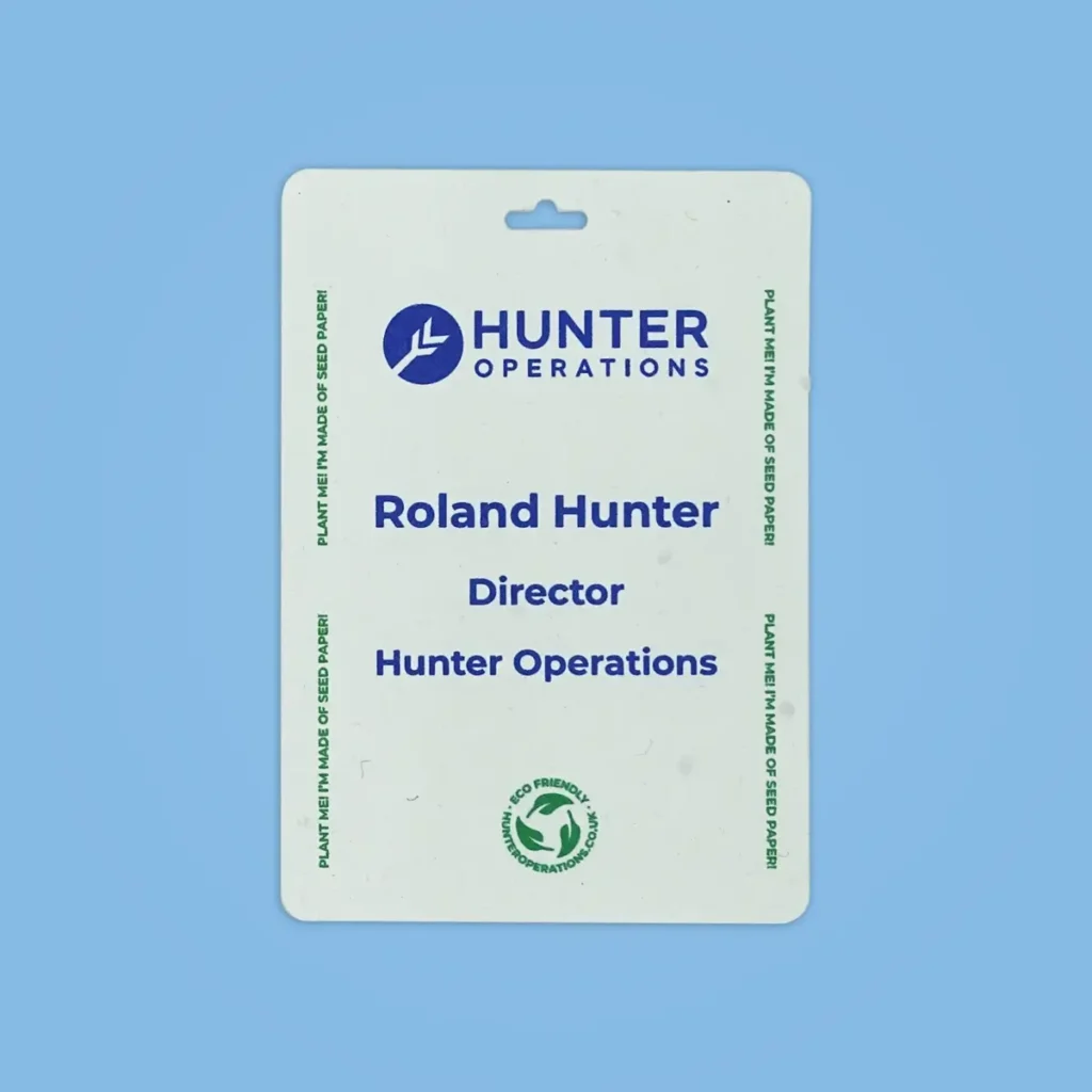 Printed large seed badge