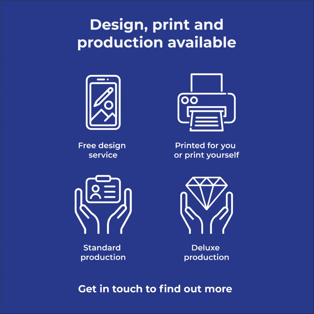 Badge design, print and production