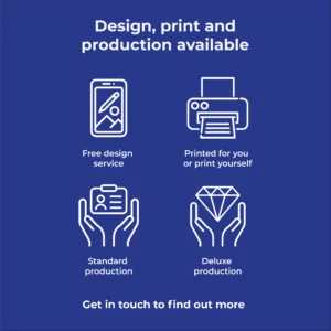 Badge design, print and production