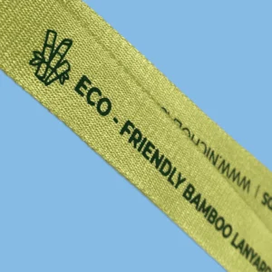 Branded bamboo lanyards