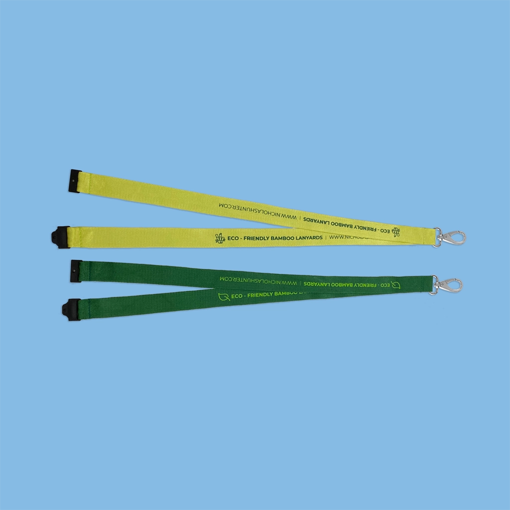 Branded bamboo lanyards