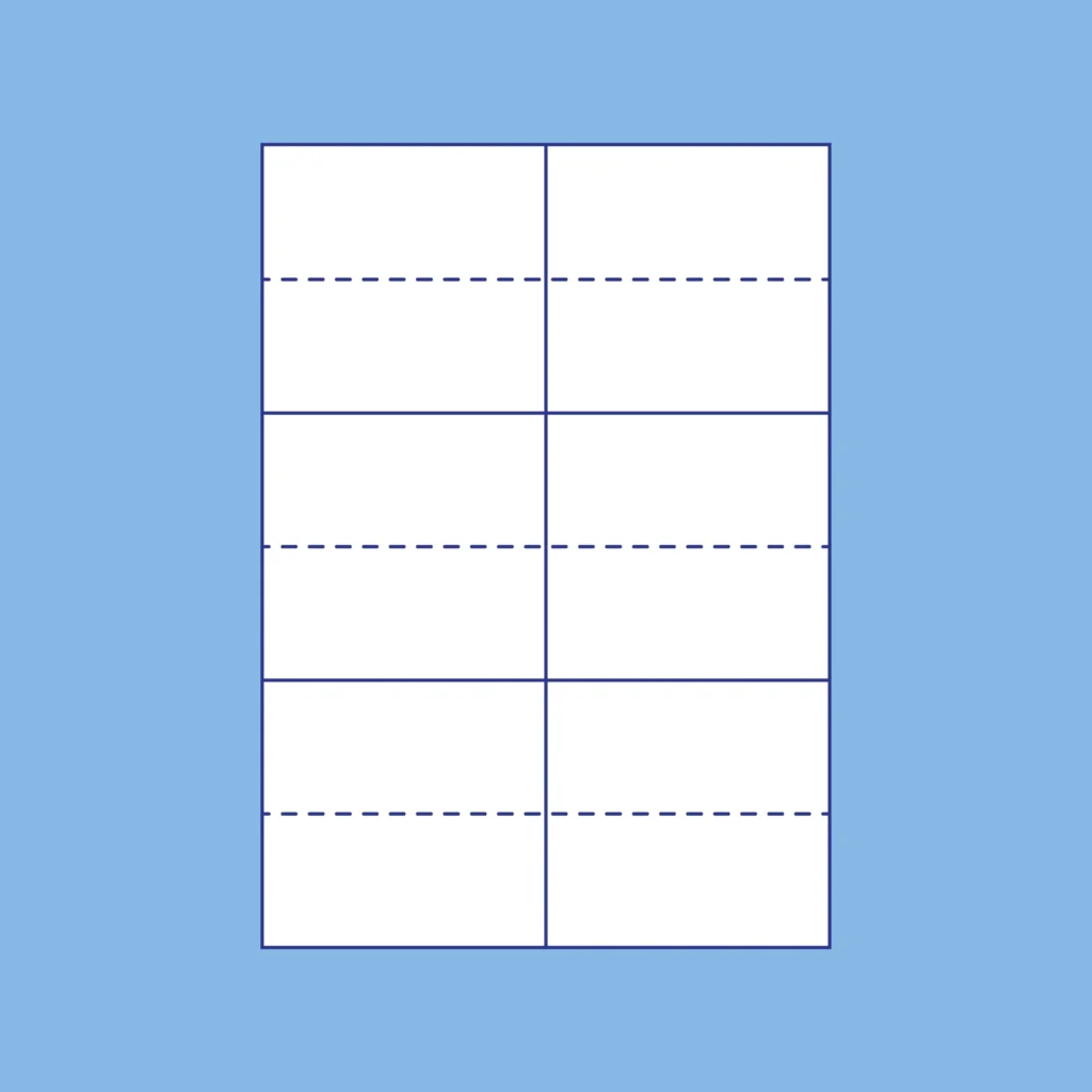 Small place card perforated sheet