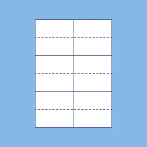 Small place card perforated sheet