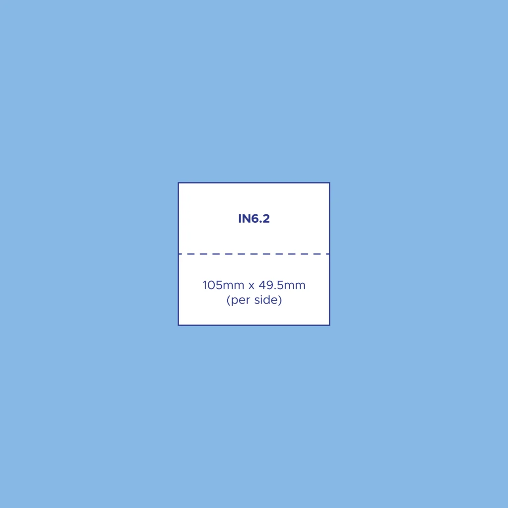Small place card perforated sheet