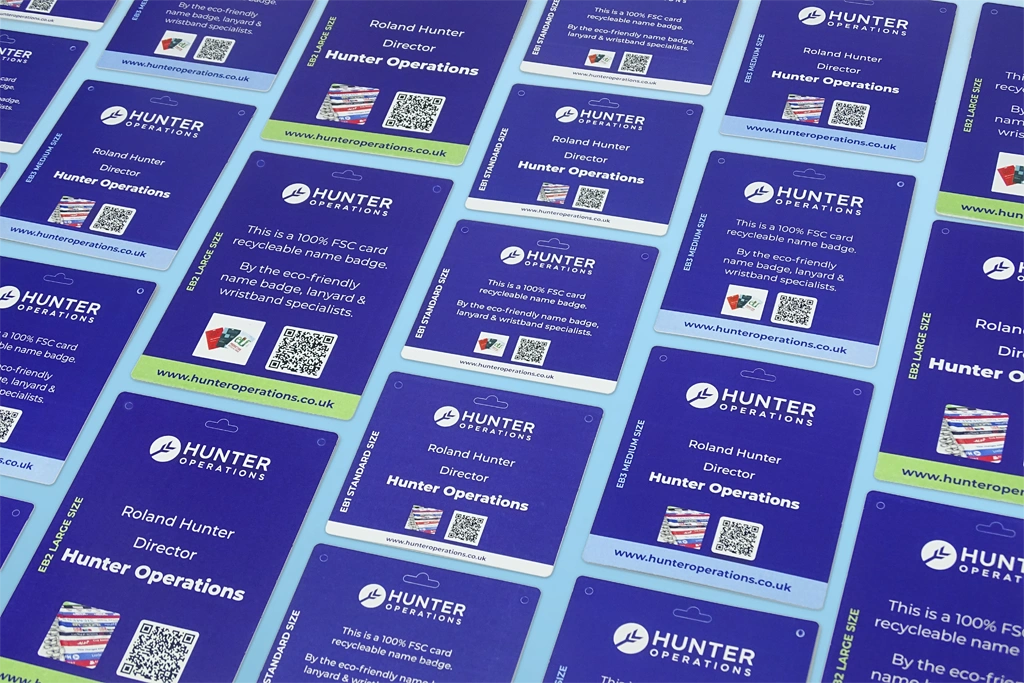 Printed conference badges