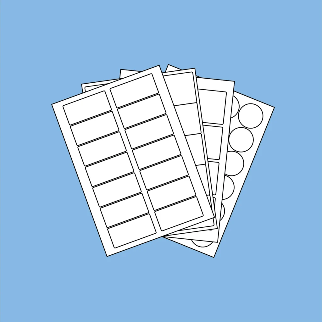 Plain sheets of eco friendly labels