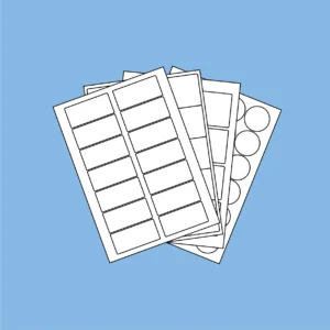 Plain sheets of eco friendly labels